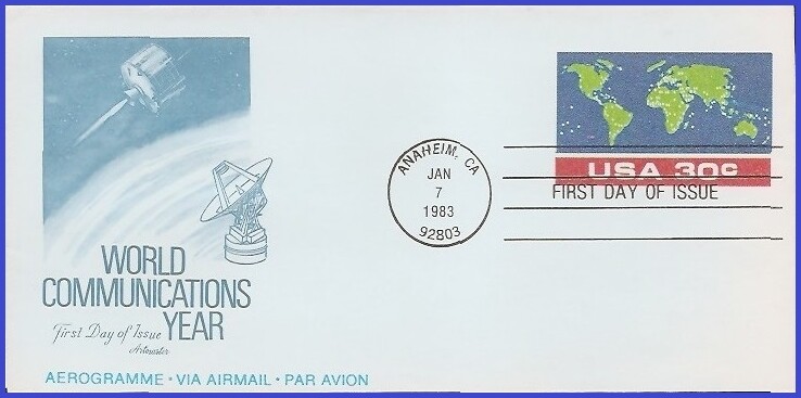 USA3 #UC56 U/A ARTMASTER FDC   World Communications Letter Sheet