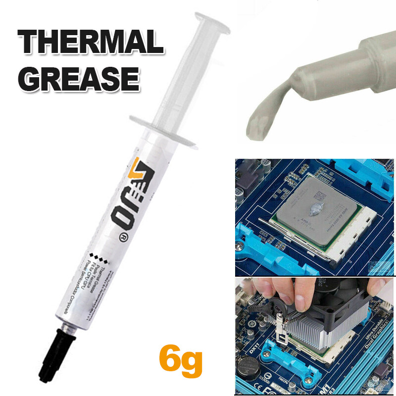 6GRAM SILVER COOLING High Performance Thermal Grease Compound Paste Syringe