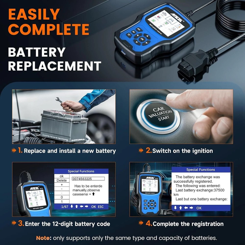 ANCEL BM700 Fit for BMW/Mini/RR OBD2 Scanner Full System Diagnostic Code Reader
