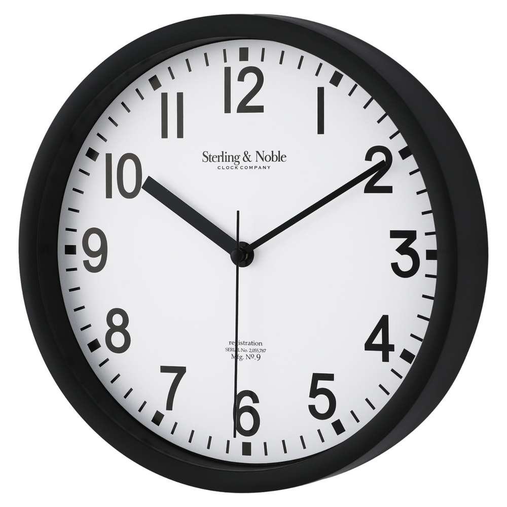 NEW 8.78" Basic Indoor Analog Round Modern Wall Clock, Black (FAST SHIPPING)