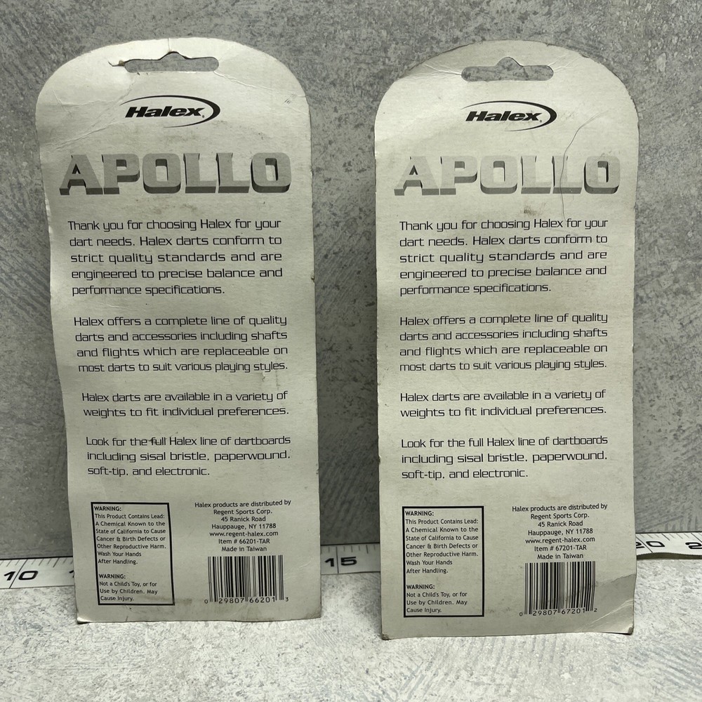 New Haley Apollo 3 Pack Darts - Soft Tip Coated Brass Barrels - 2 Sets Ready