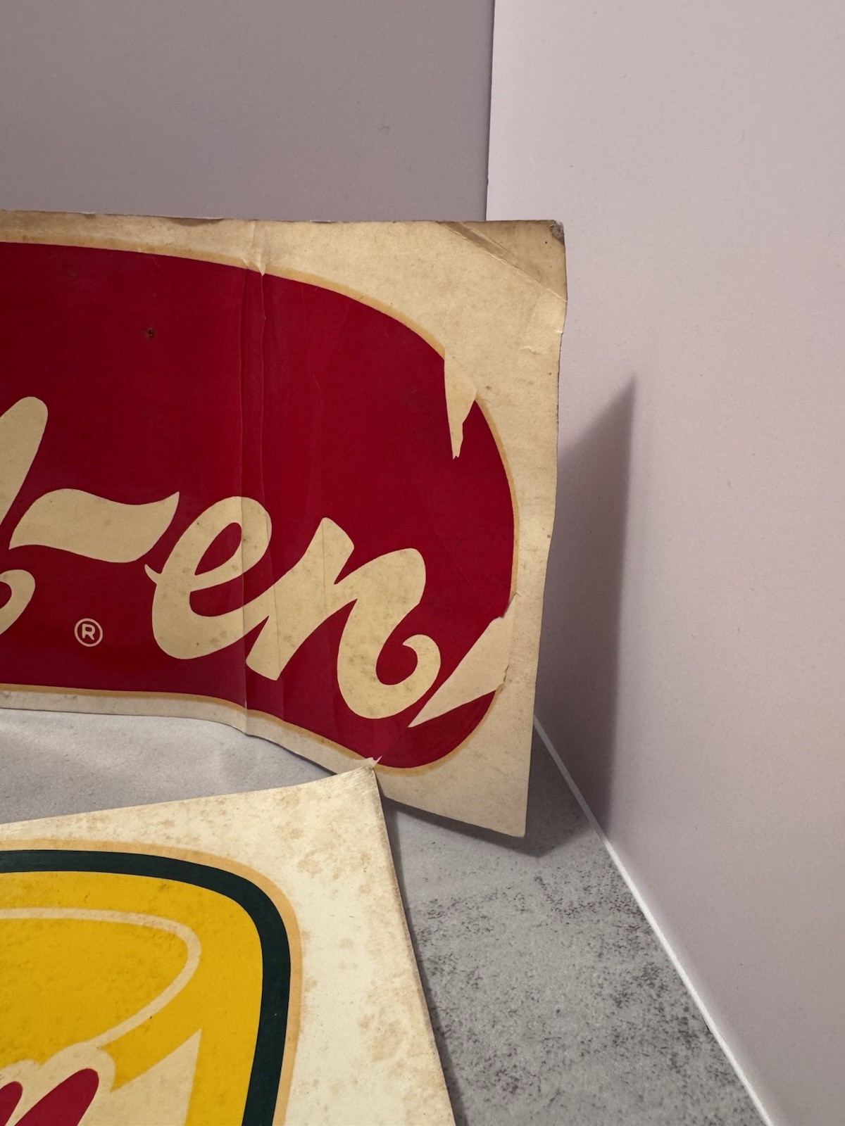 Original Sun drop, Gold-en Cola Advertisement Lot Decal Retail Stickers