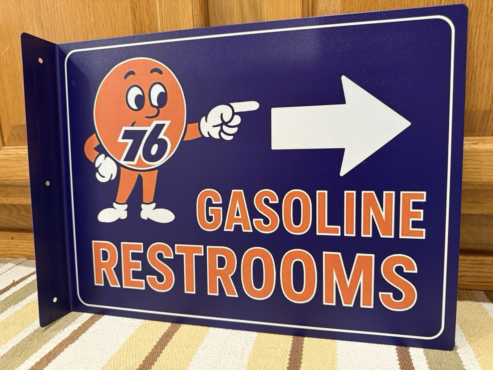 Union 76 Restroom Sign Gasoline Bathroom Gas Oil Vintage Style Wall Decor