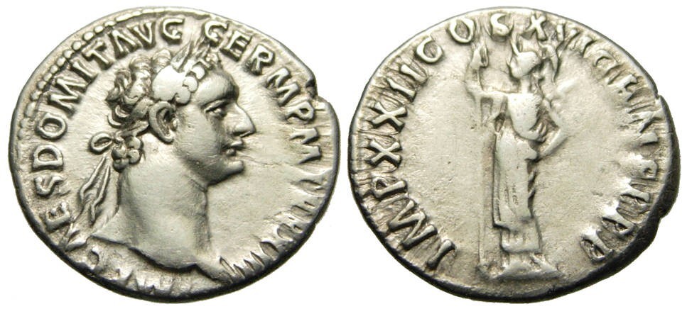 Domitian AR Denarius (93-94 AD), Minerva