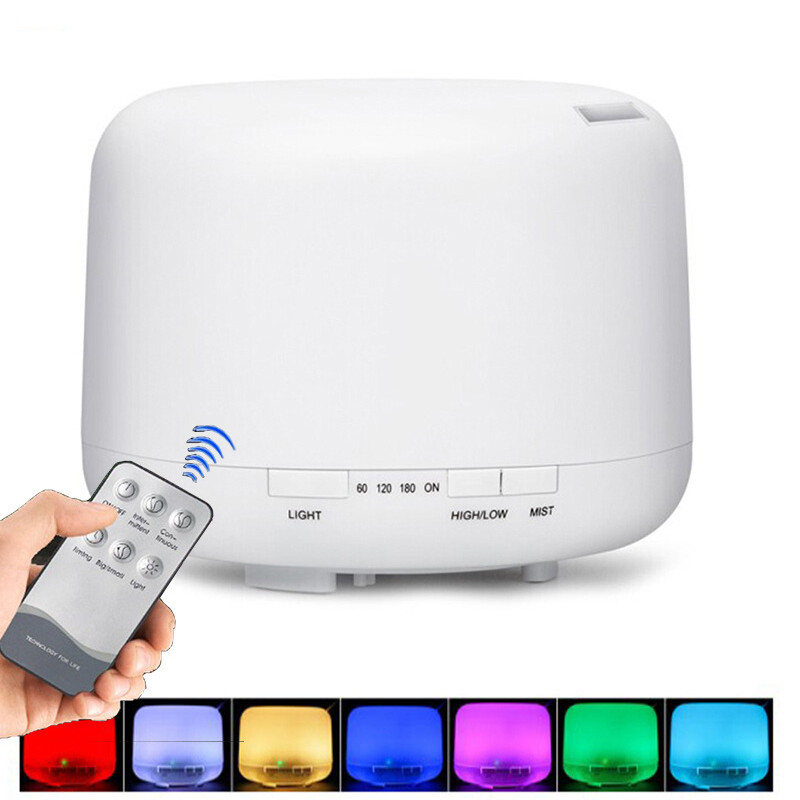 500ml LED Aromatherapy Aroma Essential Oil Diffuser Air Humidifier
