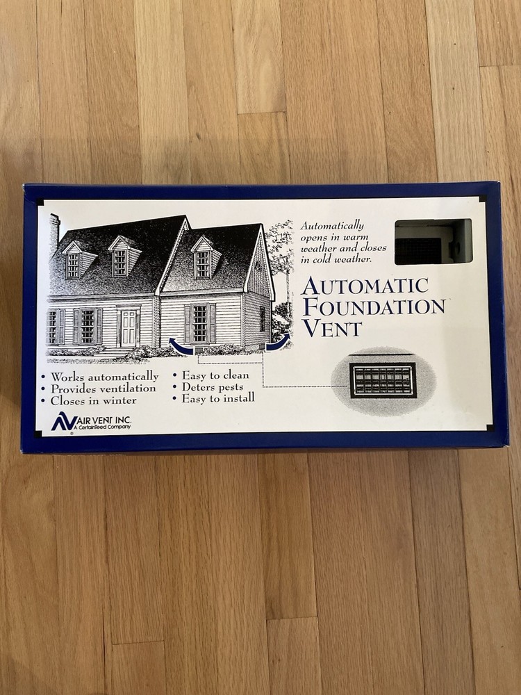 Air Vent Inc Automatic Foundation Vent Gray Model AFVGR