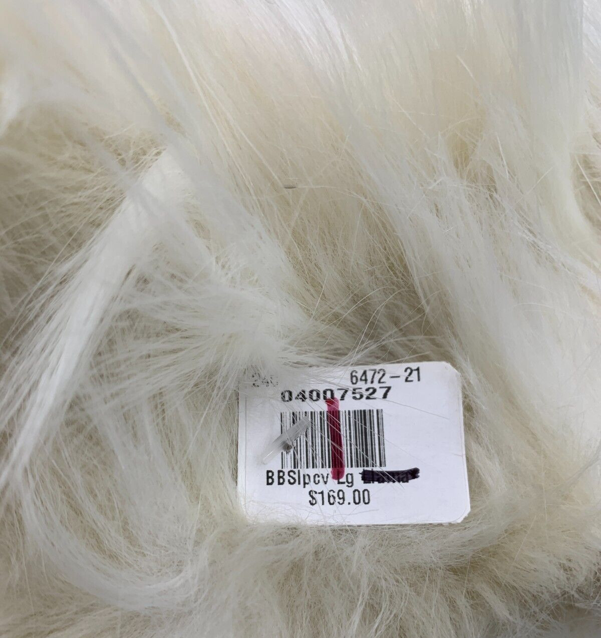 Pottery Barn Teen Faux Fur Bean Bag Chair Slipcover Winter Fox Large #9793G