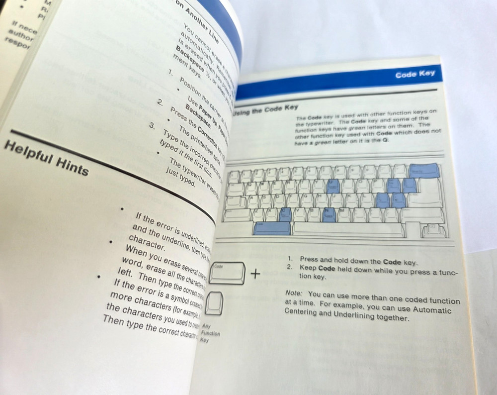 IBM Selectric System 2000 Wheelwriter 3 Typewriter Operators Guide 1985