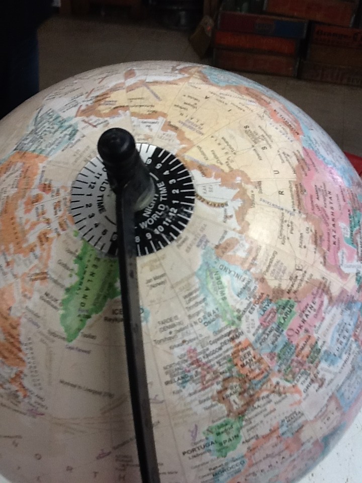 Wooden Tabletop World Globe Earth