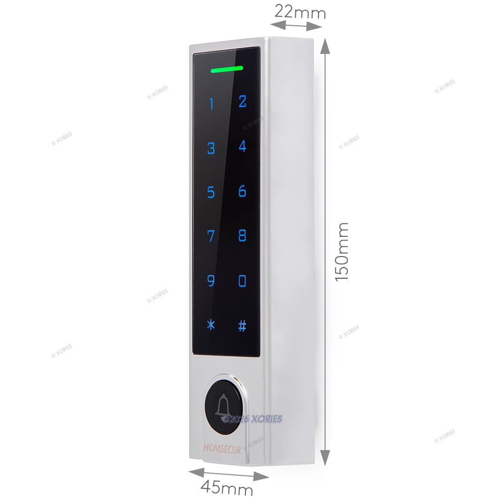 HOMSECUR IP66 APP WIFI RFID Access Control Set Surface Mount Drop Bolt Lock