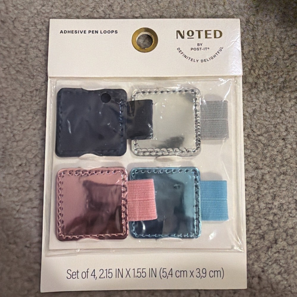 Adhesive Pen Loops Noted By Post It