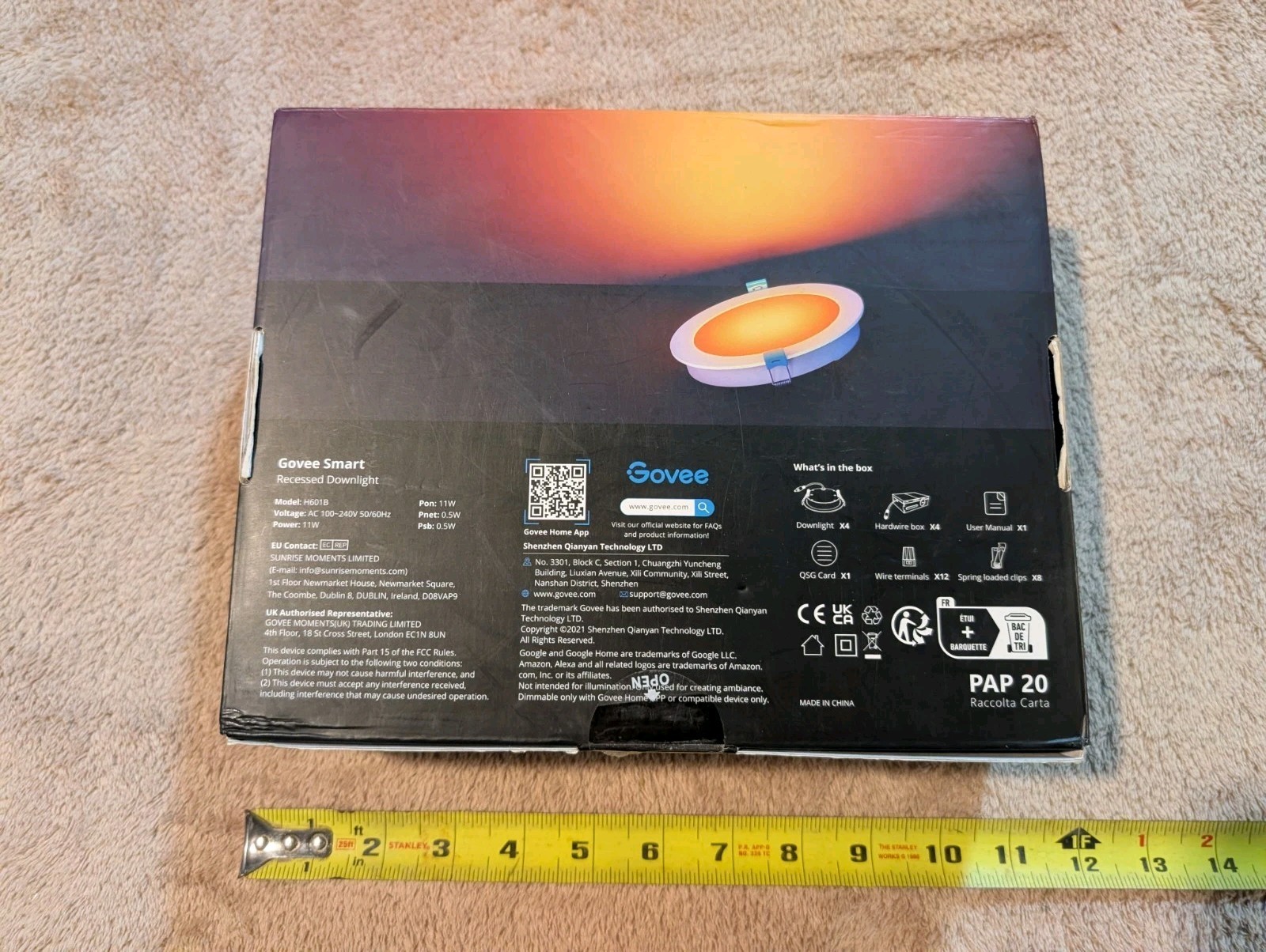 Govee Smart Recessed Lighting 4 Inch RGBWW Wi-Fi Bluetooth 4-Pack