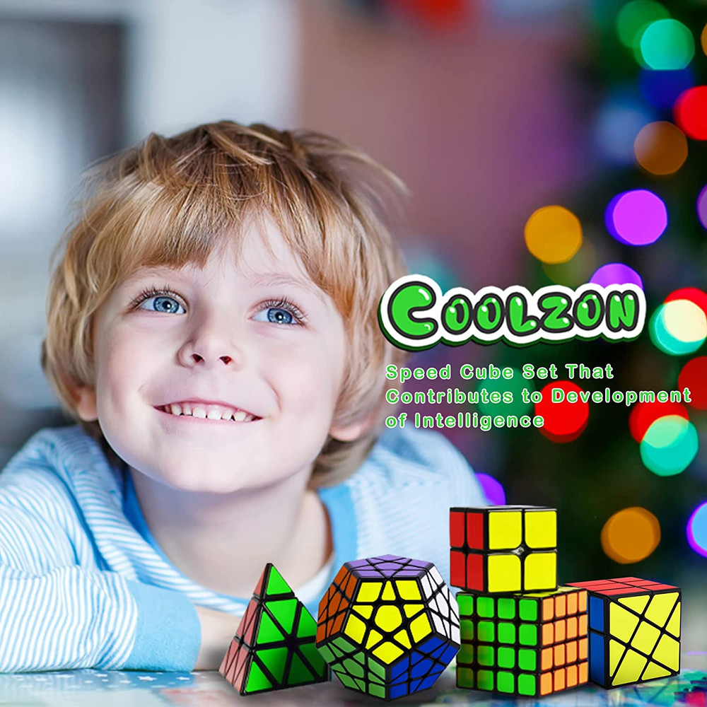Speed Cube Set, Puzzle Cube, Magic Cube 2X2 4X4 Pyraminx Pyramid Megaminx