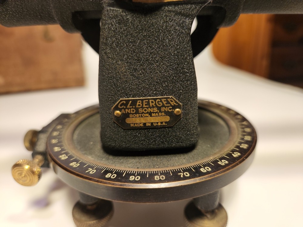 Vintage Berger Engineering Instruments Surveying Transit-Level Boston, Mass