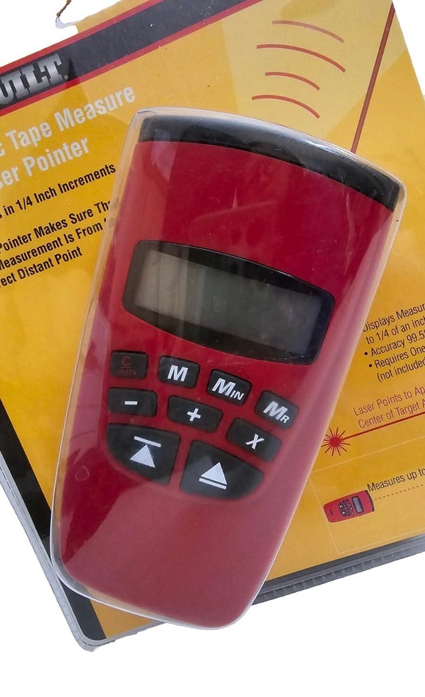 Durabuilt Electronic Tape Measure Laser Pointer Tool w/ Case & Guide NEW