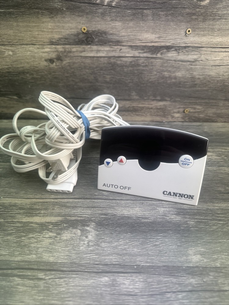 Cannon Heated Bedding Controller TC12B0-D White 120V Auto-Off Replacement Cord