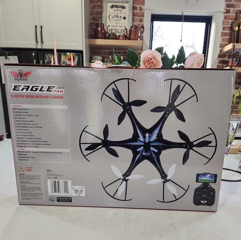 Sky Rider Eagle Pro 6 Rotor Drone With WiFi Camera Remote Control 360° Flips