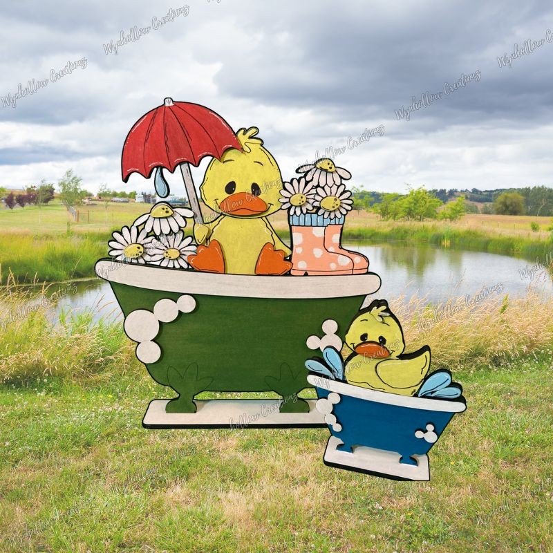 Springtime Duck Interchangeable Basket Insert