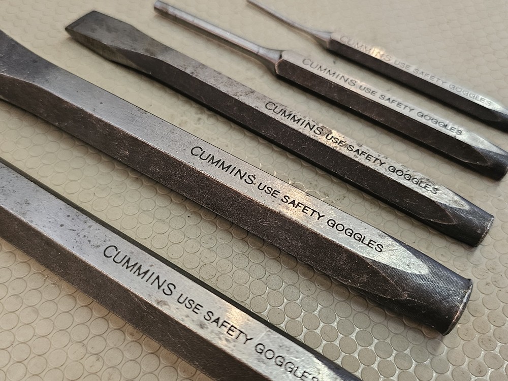 5 pc Cummins Chisel Punch Set USA like Snap *RARE*