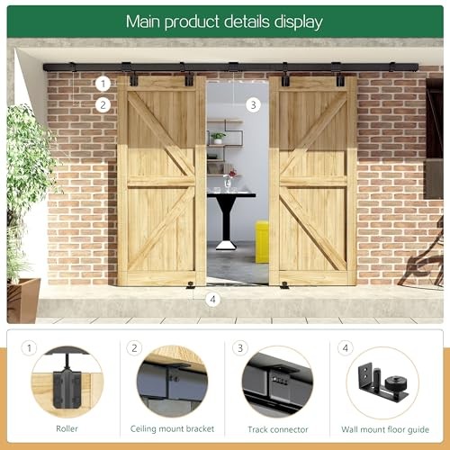 20FT Ceiling Mount Outdoor Double 20FT-Double door kit Ceiling mount hardware