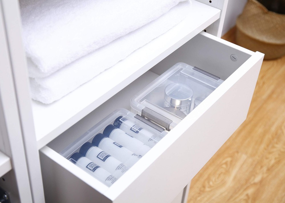 Citylife 1.3 QT 10 Pack Small Storage Bins Plastic Storage Container Stackabl...