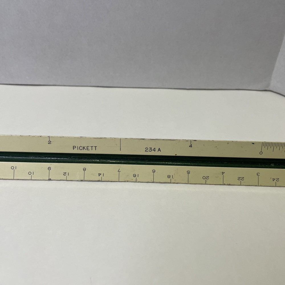 Vintage Pickett 234A Triangular Scale Ruler Used Nice!!!