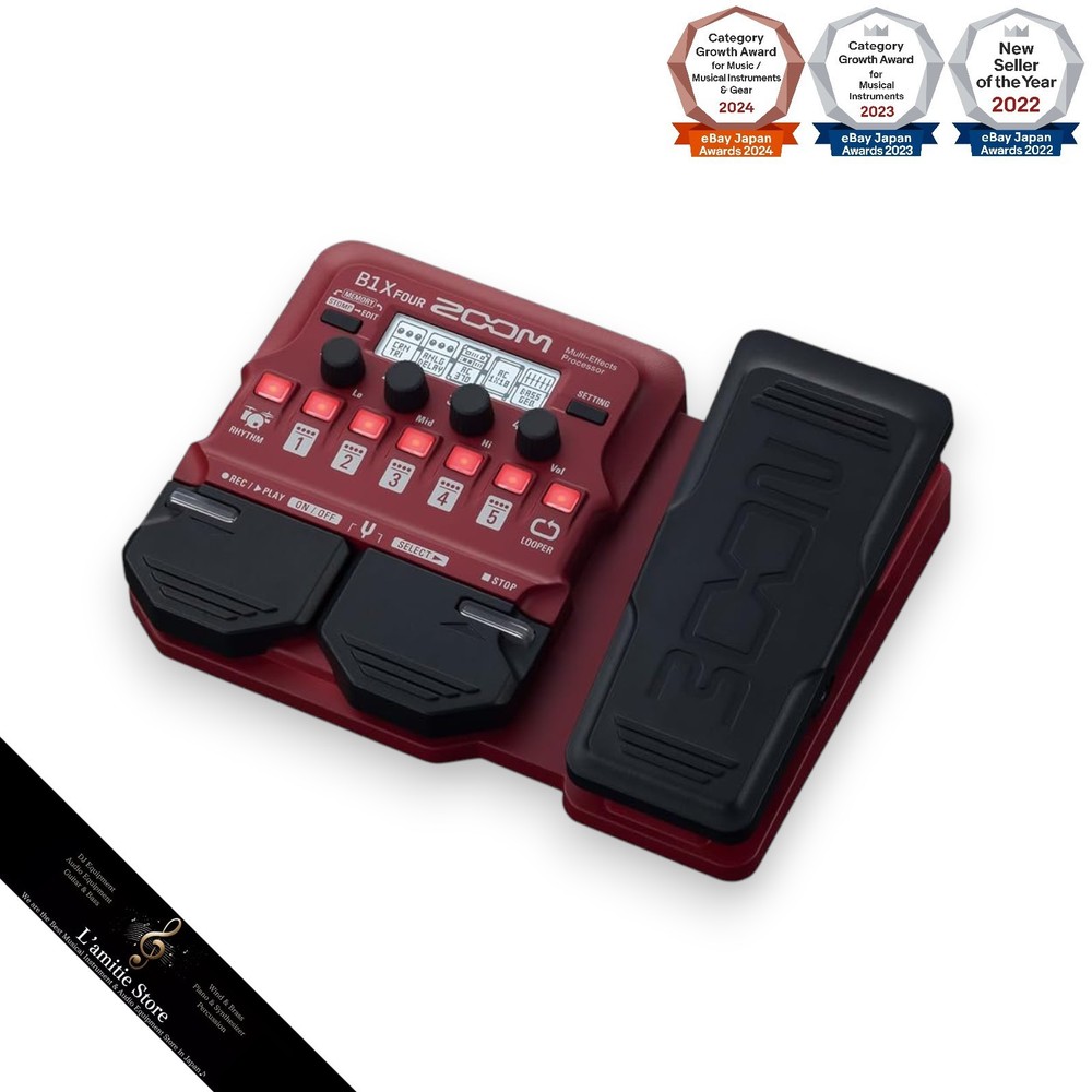 Zoom B1X FOUR Bass Multi-effects Processor Expression Pedal B1X FOUR Tested JP