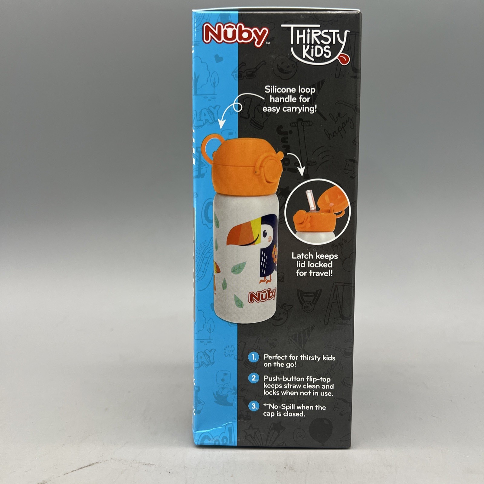 NEW Nuby Thirsty Kids 14oz Stainless Steel Active Cup
