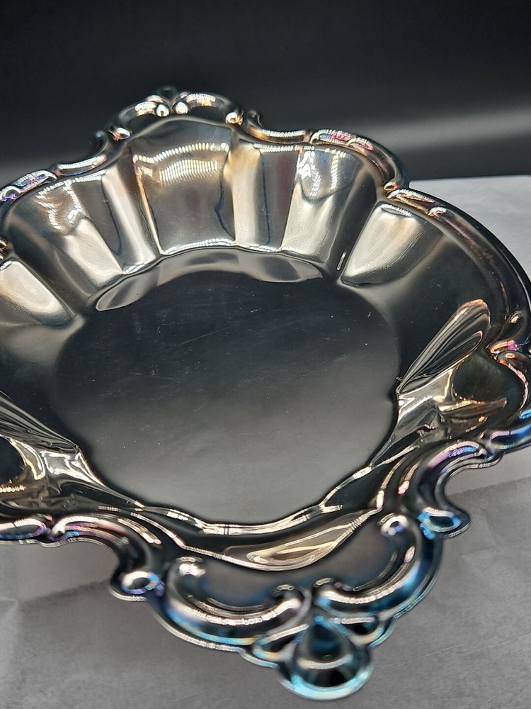 Vintage International Silver Silverplate Candy Nut Dish 9"