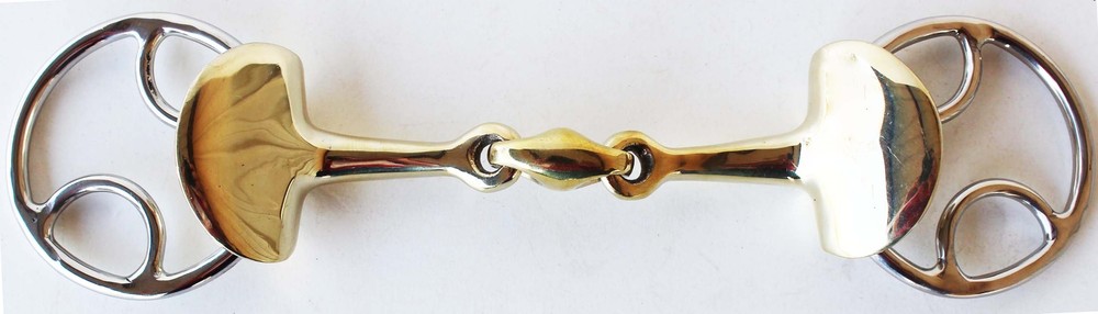 Horse Copper Double Jointed Winged Snaffle Bit with Lozenge 35384