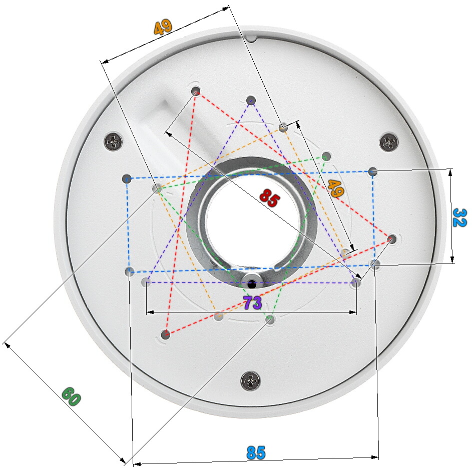 Dahua PFB220C + PFA106 Ceiling Pendant Pole Mount Long Bracket for Select Camera