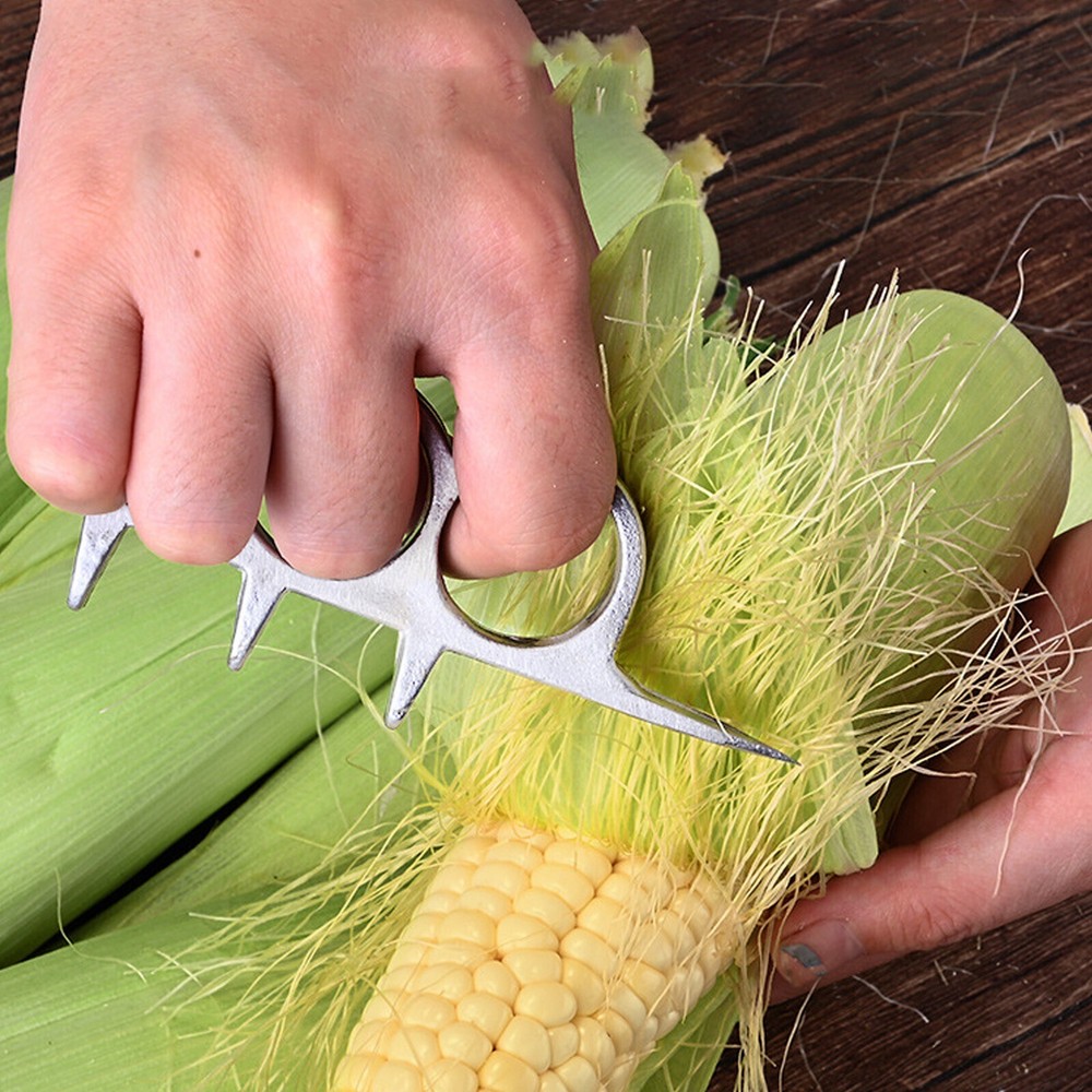 Aluminum Alloy Corn Quick Husker High Hardness Corn Peeling Tool Kitchen Gadgets