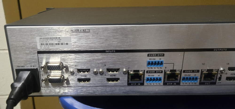 Extron IN1608 xi MA 70 Scaling Presentation Switcher