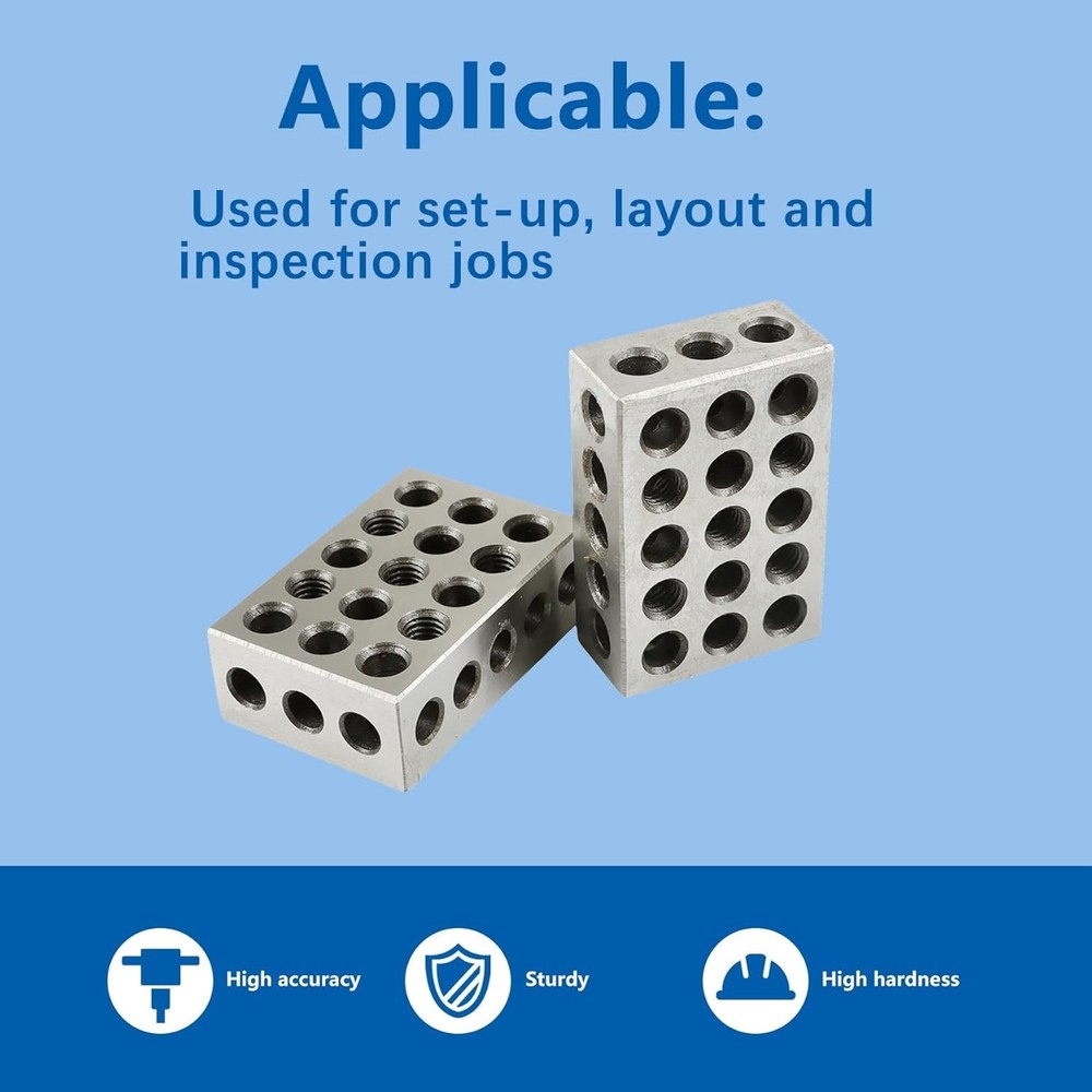 Precision 123 Parallel Blocks Set with Case & Screws 0.0001 Industrial Tools Kit