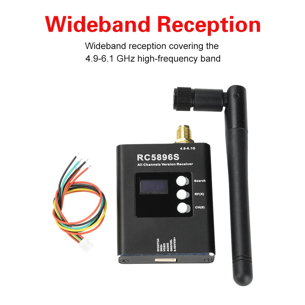 DC6-40V RC5896S Receiver 5.8GHz Video Receiver Compatible 5.8G Image Transmitter
