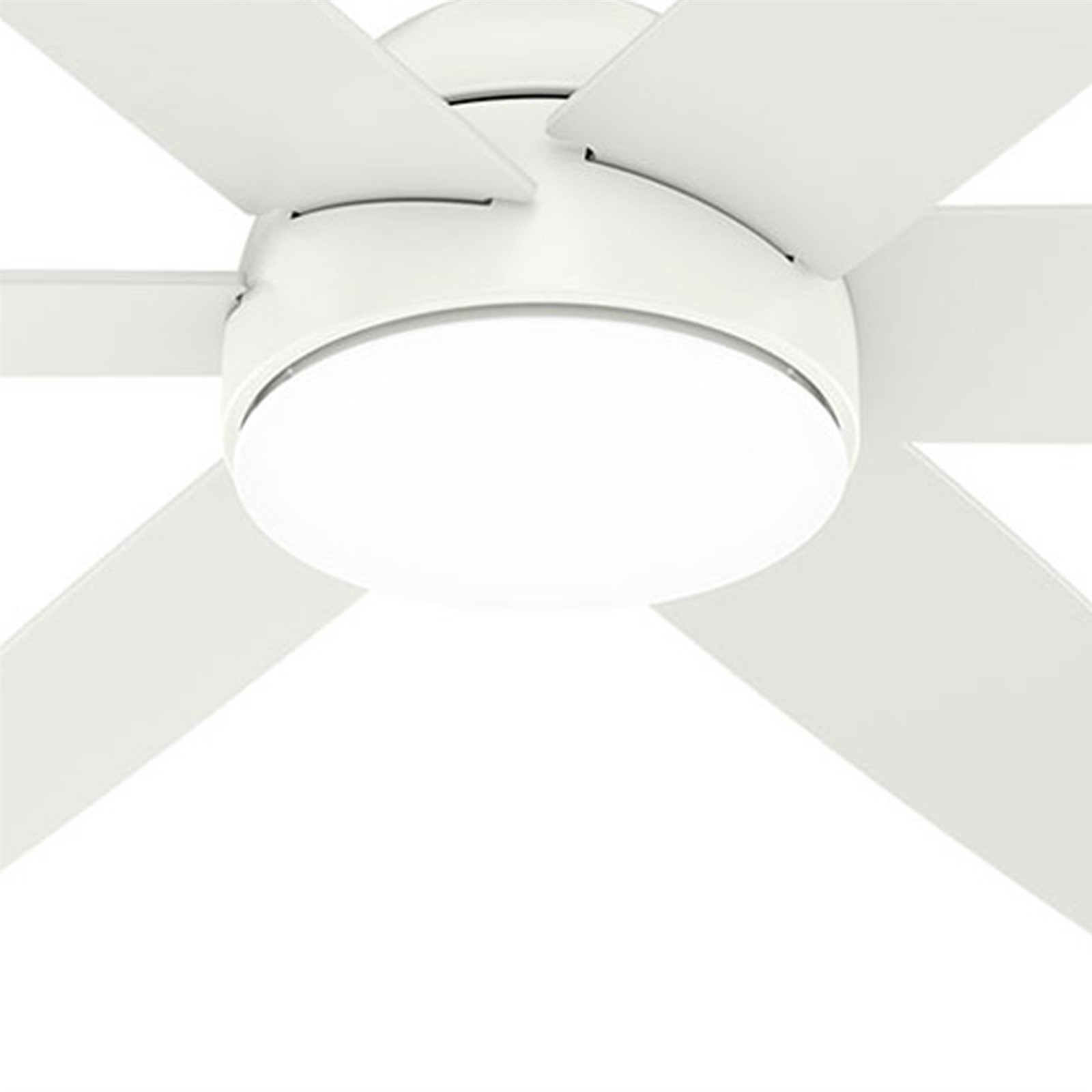 Hunter Fan 52 inch Casual Fresh White Ceiling Fan with LED Light Kit and Remote