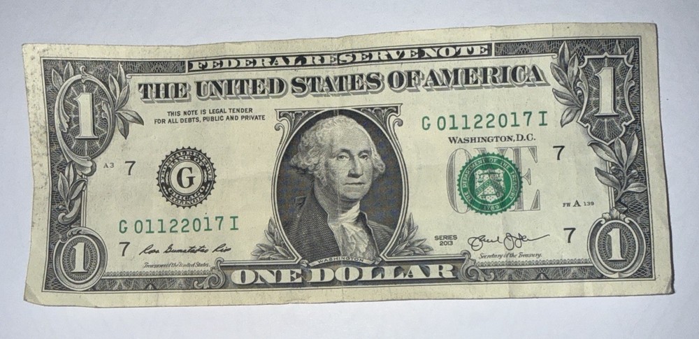 Birthdate/Anniversary Note 01/12/2017 Dollar Bill