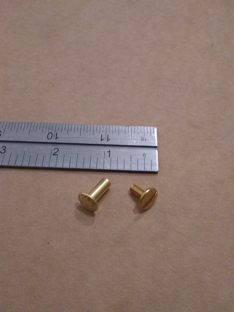 1/2"  Solid Brass Floral Head Chicago Screws (25 pack)