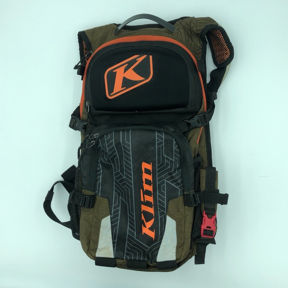 Klim Nac Pak Hydration Pack Black Orange Snowmobile Backpack