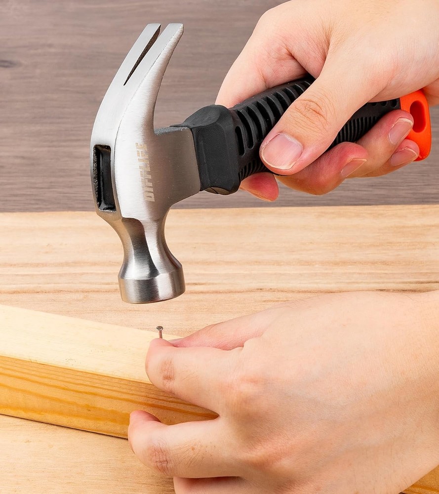 Mini Hammer Set, 8oz Lightweight Tool for Hanging Wall Decor, Hardware Kit