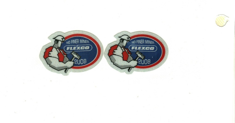 2 NICE FLEXCO COAL MINING STICKER # 1237