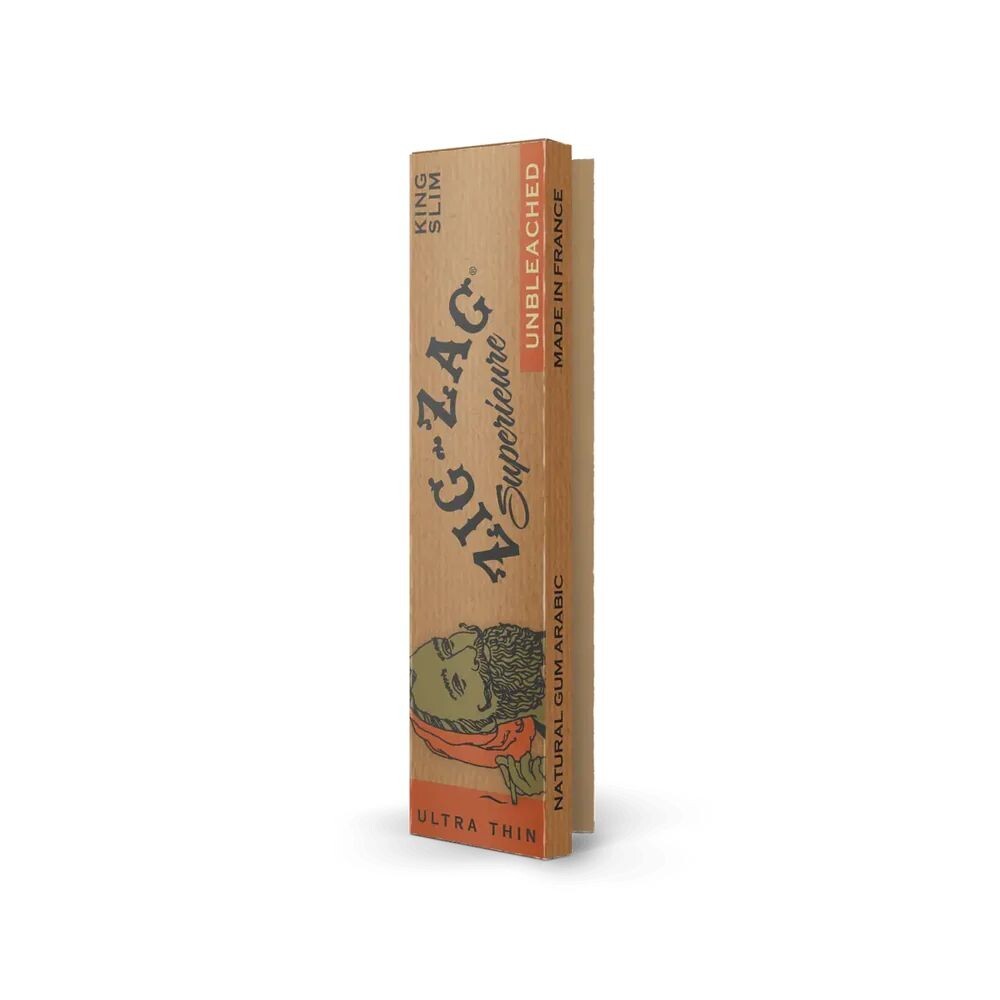 ZIG-ZAG King Rolling Papers Unbleached Carton (24-Pack) - 32 Papers Each Pack