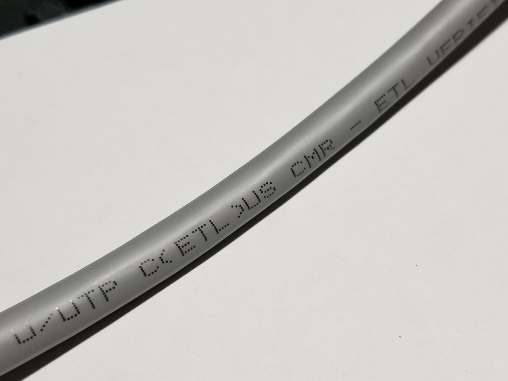 Commscope CS44R Cat6A U/UTP Network Ethernet 10G 10Gig Cable Riser Gray /100ft