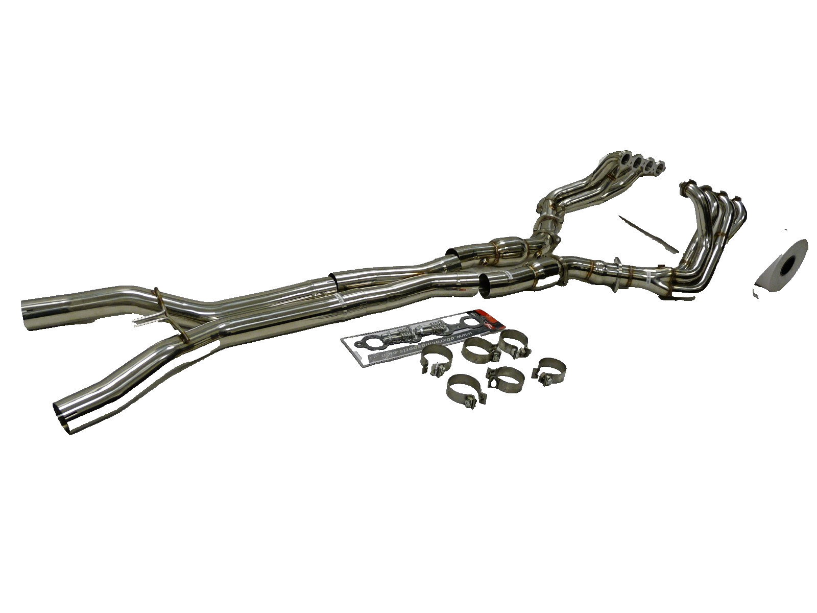 OBX Stainless 14-19 Chevy Corvette C7 6.2L Long Tube Manifold Green Catted XPipe