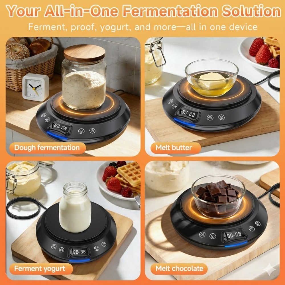 Sourdough Starter Warmer，2026 Upgrade Heating Plate, Bread Maker Machine