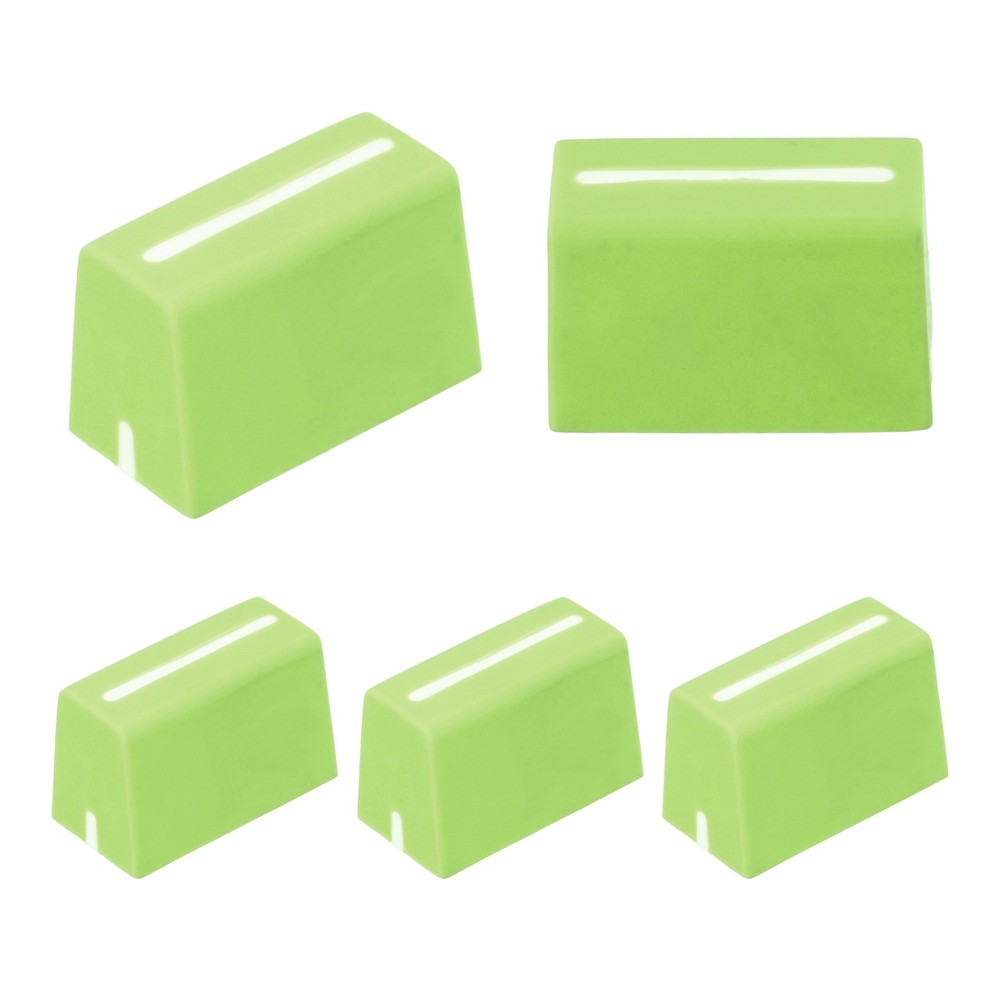 Universal Fader Knobs, Green Mixer Fader Caps Rubber for DJ Console 5Pcs
