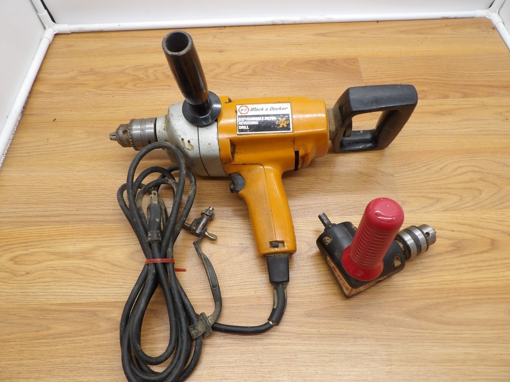 BLACK & DECKER REVERSING DRILL 1/2" VARIABLE SPEED # 7264 & Milescraft Drill 90