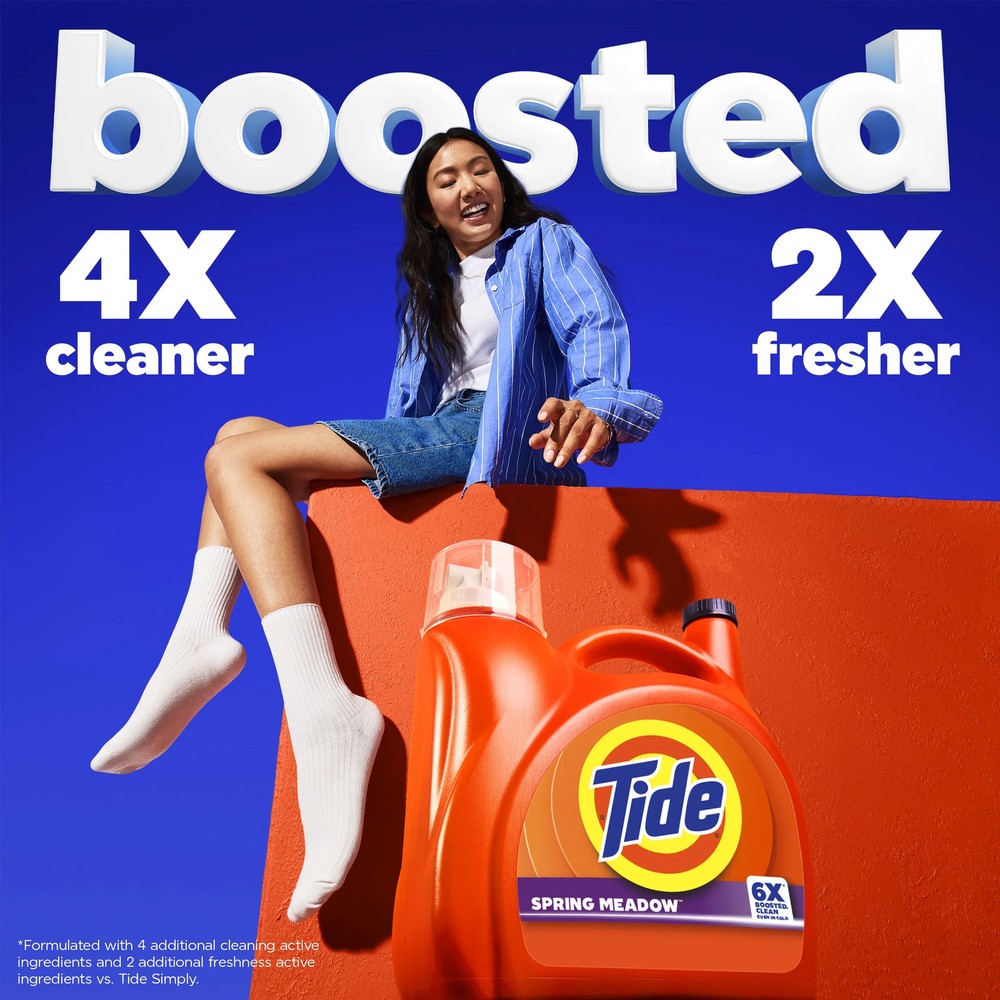 Tide Laundry Detergent Liquid Spring Meadow 125 fl oz