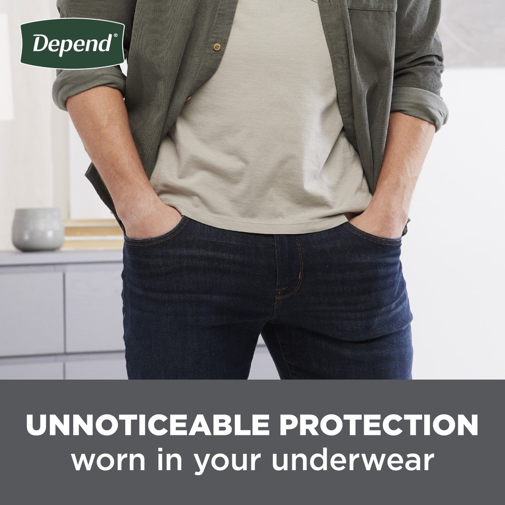 Depend Shields Incontinence Pads for Men, Light Absorbency, 58 Count