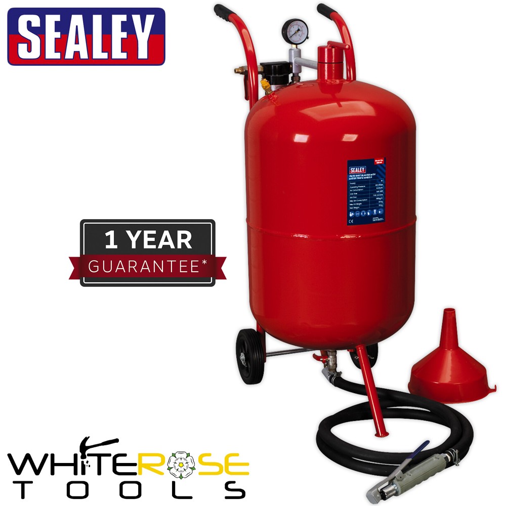 Sealey Shot Blaster with Water Trap & Wheels 75L